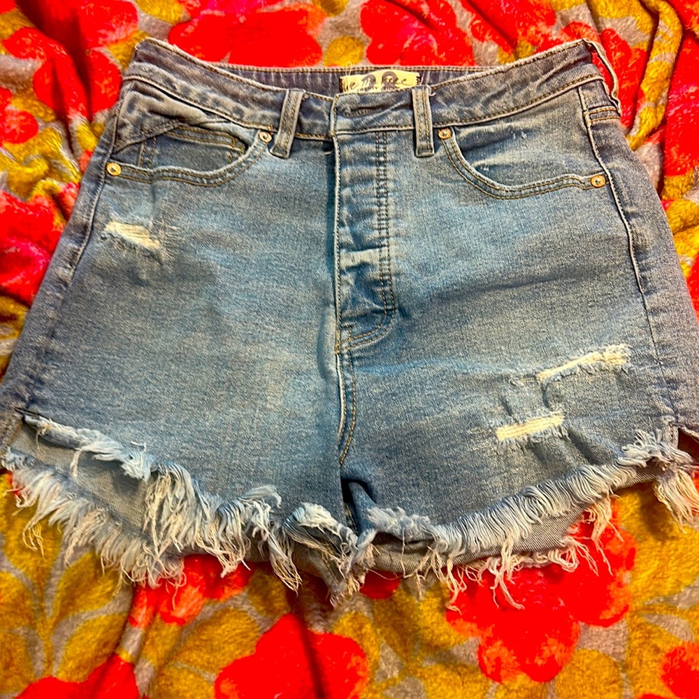 We the Free Jean cutoff shorts button fly size 28